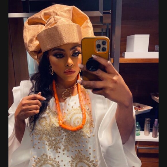 Luxury Metallic Aso-oke AUTO GELE Turban Gele Hat Headtie Made in Nigeria - Picture 8 of 17